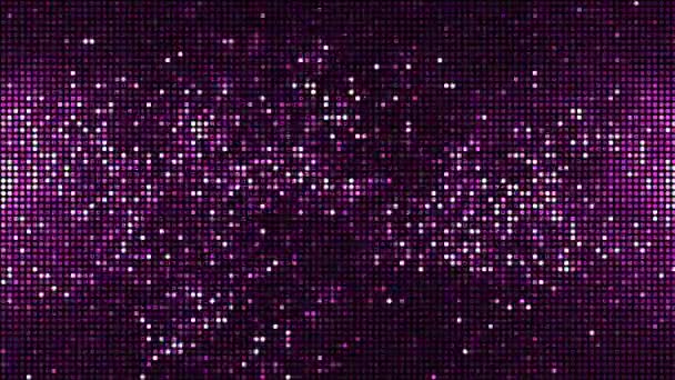 Bright Shiny Pink Purple Led Video Wall Background Flashing Glittering — Stock Video