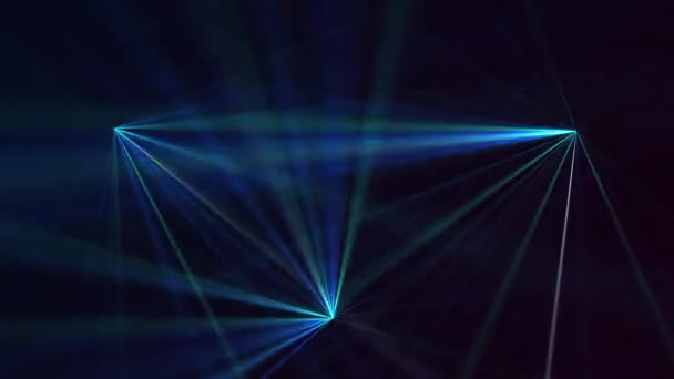 Spettacolo Luce Laser Alta Velocità Sfondo Nero Con Fasci Laser — Video Stock