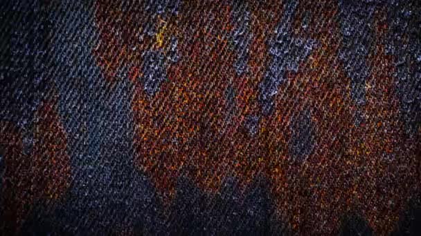 Vintage Rusty Dark Blue Denim Texture Stop Motion Background Loop — Stock Video
