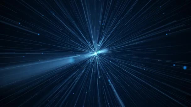 Animation Cosmique Fond Mouvement Hyperspatial Interstellaire Voler Vitesse Distorsion Travers — Video