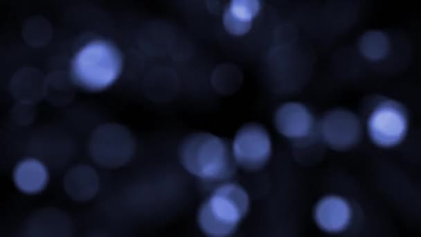 抽象的Bokeh背景动画与快速闪烁的脱焦蓝色Bokeh光球 这个时尚优雅的运动背景是完整的Hd和无缝的循环 — 图库视频影像