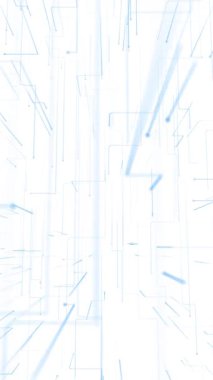 Dikey video - soyut teknoloji 3D devre kartı hızlı hareket eden düğümlerle dijital veri akışı sağlayan arka plan. Bu modern teknoloji geçmişi kusursuz bir döngü..