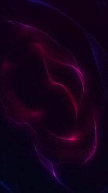Dikey video - yavaşça akan ve dalgalanan neon renkli pembe ve mavi fraktal ışık dalgası arka plan animasyonu. Bu modern soyut hareket arka planı tam bir HD ve kusursuz bir döngüdür..