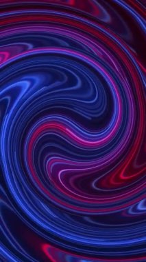 Dikey video - parlak kırmızı ve mavi renkli parlak ışık huzmeleri arka plan. Bu psikedelik girdap deseni soyut arkaplan tam HD ve kusursuz bir döngüdür.