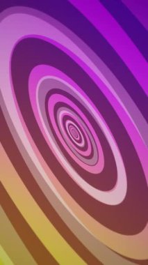 Dikey video - canlı renkli tekrarlayan daireler desen soyut arkaplan. Bu eğlenceli, mor ve altın renkli animasyon tam bir HD ve kusursuz bir döngü..