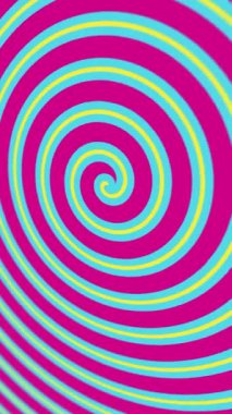 Dikey video - hipnotik renkli sirk sarmal hareketli arka plan animasyonu - döngü ve tam HD.