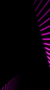 Dikey video - parlak pembe neon ışıklar soyut hareket arkaplan animasyonu.