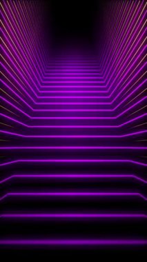 Dikey video - parlak mor ve altın neon ışıklar arka plan animasyonu - tam HD ve döngüleme.