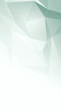 Dikey video - yeşil düşük polimerli şekiller soyut geometrik hareket arkaplan animasyonu kopyalama alanı ile.