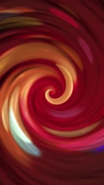 Dikey video - soyut trippy psychedelic kırmızı sıvı hareket spiral arkaplan animasyonu.