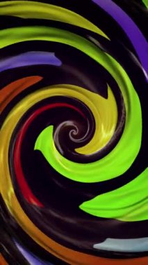 Dikey video - canlı sıvı hareket sarmal soyut hareket arkaplan animasyonu.