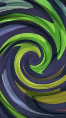 Dikey video - canlı sıvı hareket sarmal soyut hareket arkaplan animasyonu.