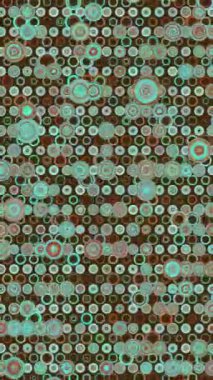 Dikey video - renkli daireler ve eş merkezli dairelerle 1970 'lerin modası geçmiş arka plan animasyonu. Bu eğlenceli klasik hareket arka planı tam HD ve kusursuz bir döngüdür..