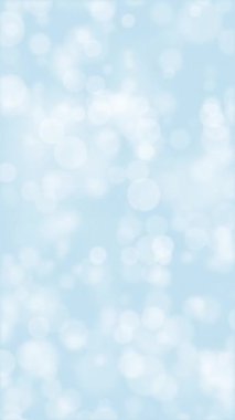 Dikey video - soyut mavi bokeh arkaplan animasyonu hafif titreşen beyaz bokeh küreleri ile. Bu basit hareket arkaplanı tam HD ve kusursuz bir döngüdür.