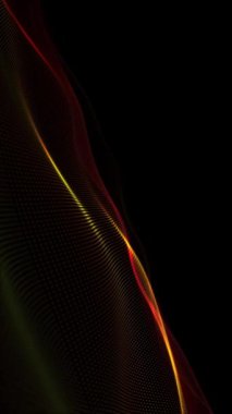 Dikey video - Minimalist hareketli arka plan hafif akışkan çok renkli dijital fraktal ışık dalgası. Bu soyut teknoloji arka planı tam bir HD ve kusursuz bir döngüdür..