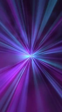 Dikey video - yıldızlar arası hiperuzay hareket arkaplanı. Parlayan neon ışıklar ve çok renkli gaz bulutları arasında warp hızında uçuyorlar. Tam HD ve döngü hiper sürücü arkaplan canlandırması.