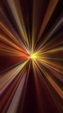 Dikey video - Yıldızlararası hiperuzay hareket arkaplanı. Parlayan neon ışıklar ve çok renkli gaz bulutları arasında warp hızında uçuyor..