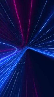 Dikey video - yüksek hızlı mavi ve pembe fiber optik veri akışı ışık huzmeleri ile teknoloji kavramı. Bu modern teknoloji geçmişi tam bir HD ve kusursuz bir döngü..