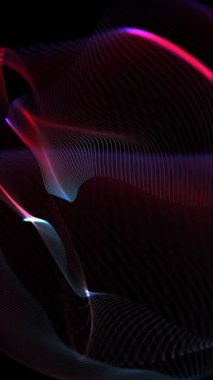 Dikey video - yavaşça akan kırmızı ve mavi fraktal ışık dalgası arkaplan animasyonu. Bu modern soyut hareket arka planı tam bir HD ve kusursuz bir döngüdür..