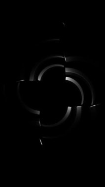 Dikey video - soyut koyu metalik fraktal spiral hareket arkaplan animasyonu. Bu modern siyah minimalizm arka planı tam bir HD ve kusursuz bir döngüdür..