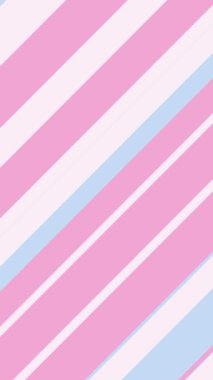 Dikey video - modaya uygun çizgili desen arka plan, yavaşça hareket eden çapraz çizgiler, pembe, mavi ve beyaz renkler. Bu basit soyut hareket arkaplan canlandırması HD ve döngüdür.