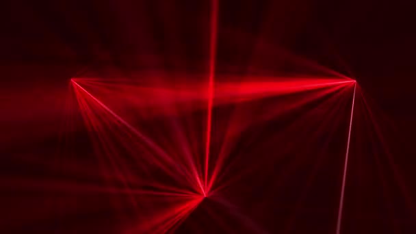 Spettacolo Luce Laser Alta Velocità Sfondo Nero Con Fasci Laser — Video Stock
