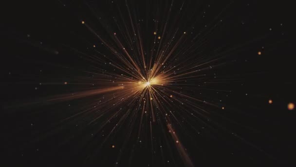 Kozmikus Csillagközi Hipertér Mozgás Háttér Animáció Görbületi Sebességgel Repül Ragyogó — Stock videók