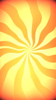 Dikey video - modaya uygun retro yaz günışığı çizgi film tarzı animasyon. Bükülen güneş ışınları ve ses ve tahıl eklenmiş klasik psikedelik arka plan. Tam HD ve döngü.