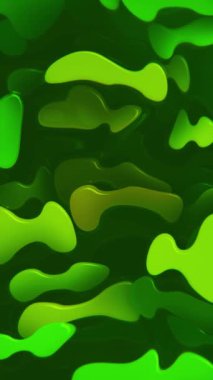 Dikey video - yeşil soyut arkaplan, şekil değiştiren organik damlacıklar. Bu parlak hareketli arka plan animasyonu tam HD ve döngüseldir.