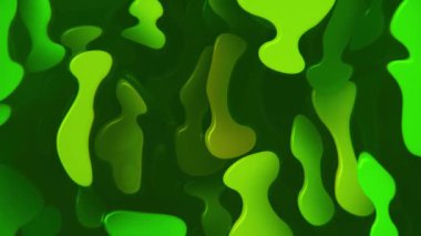 Yeşil soyut arkaplan ve sıvı organik damlalar. Bu parlak hareketli arka plan animasyonu tam HD ve döngüseldir.