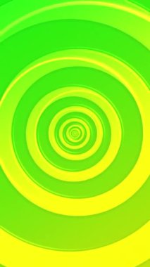 Parlak soyut arka plan, neon yeşil ve sarı kıvrımlı dairelerin dinamik spiral tasarımı. Parlak renkli tünel etkisi. Tam HD ve dikey döngü canlandırması.