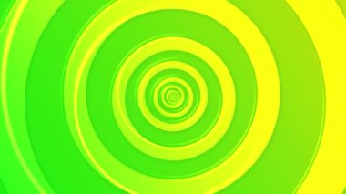 Parlak soyut arka plan, neon yeşil ve sarı kıvrımlı dairelerin dinamik spiral tasarımı. Parlak renkli tünel etkisi. Tam HD ve döngü canlandırması.