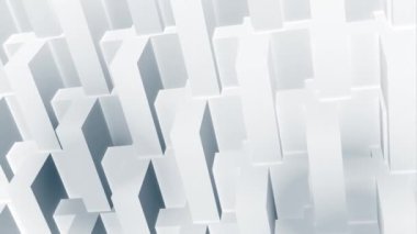 Temiz beyaz ve gri soyut geometrik arkaplan, tekrar eden blok şekli ve minimalist tasarımı var. Döngüleme, tam HD hareket arkaplan canlandırması.