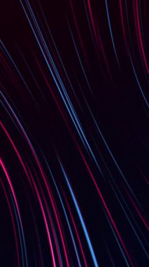 Parlayan kırmızı ve mavi neon ışıkları çerçevenin üzerinde çapraz akan şık oyun arkaplanı. Tam HD ve dikey hareket arkaplan canlandırması.