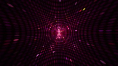 Renkli yanıp sönen LED ışıklar parti arka planı. Parlak disko video duvarı animasyonu. Tam HD ve döngü çok renkli pırıltılı LED hareket arkaplanı. 