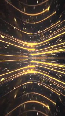 Parlak altın parçacıkları ve kayan yıldızlarla soyut arkaplan animasyonu. Bu lüks ödül töreni dikey arkaplan animasyonu tam bir HD ve kusursuz bir döngüdür..