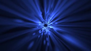 Akan mavi fiber optik ışık veri düğümleri ve parçacıkları ile dijital veri akışı arka plan animasyonu. Bu modern teknoloji arka planı tam bir HD ve kusursuz bir döngüdür..