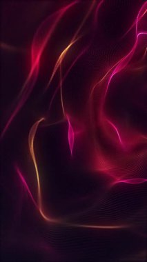 Nazikçe dalgalanan pembe ve altın fraktal dalga arkaplanı ve sıcak parlak ışık dalgaları. Bu dalgalı soyut dikey animasyon tam bir HD ve kusursuz bir döngüdür..