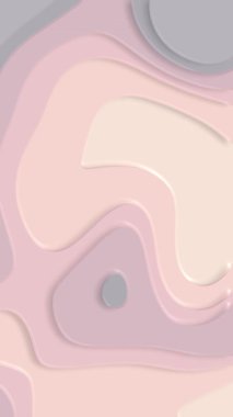 Soyut katmanlı plastik kesit arka plan, yumuşak, parlak, değişken sıvı şekiller ve sessiz pastel renkler. Tam HD ve dikey dalgalı canlandırma.