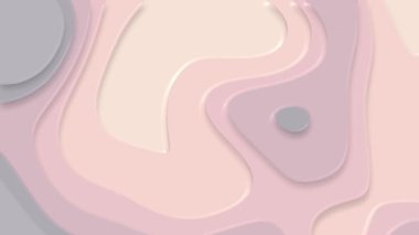 Soyut katmanlı plastik kesit arka plan, yumuşak, parlak, değişken sıvı şekiller ve sessiz pastel renkler. Tam HD ve kıvrımlı dalgalı canlandırma.
