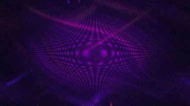 Renkli yanıp sönen LED ışıklar parti arka planı. Dinamik neon renkli ışık dalgaları ve fişeklerle parlayan disko duvarı animasyonu. Tam HD ve döngüleme enerjik hareket arkaplan canlandırması.