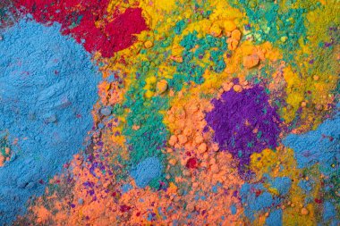 Gulal colors in bowl for celebrating Indian Holi festival