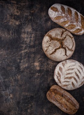 Fresh homemade bread with a crispy crust. Bakery concept