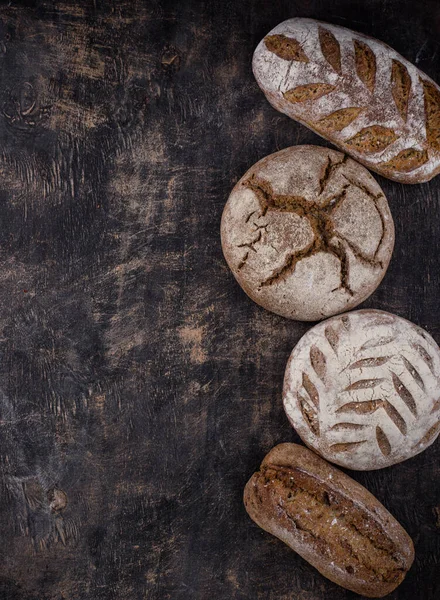 Çıtır Çıtır Ekmekli Taze Yapımı Ekmek Fırın Kavramı — Stok fotoğraf