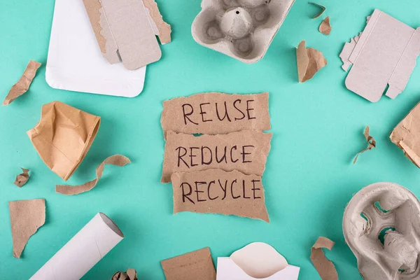 Reutilizar Reduzir Reciclar Conceito Zero Resíduos Vida Ecológica — Fotografia de Stock