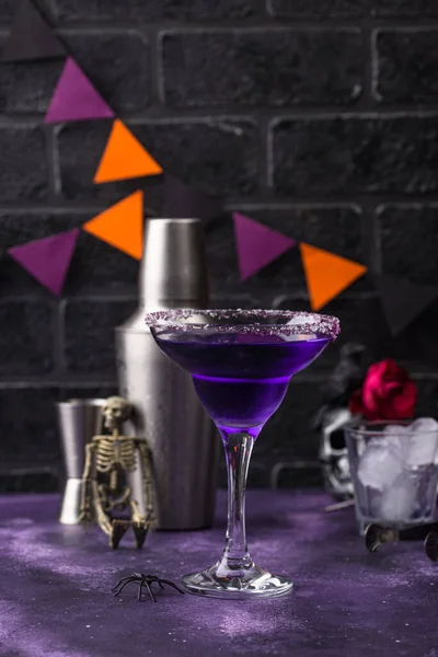 Lavendel Margarita Cocktail Elegant Halloweendryck — Stockfoto