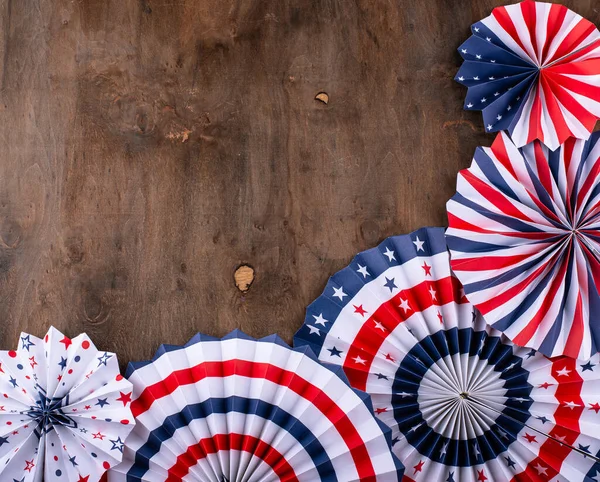 美国国旗和纸装饰的劳动节庆祝活动 — 图库照片