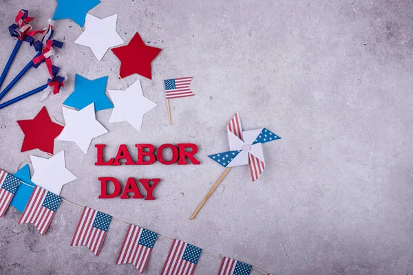 Labor Day Celebration Usa Flag Paper Decoration — Stock Photo, Image