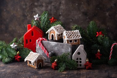 Noel kurabiyesi ev kurabiyesi. Şenlikli Yeni Yıl yemeği