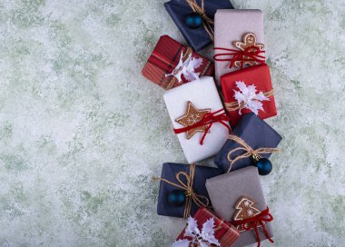 Noel ya da yeni yıl hediyesi kutusu, boks günü konsepti
